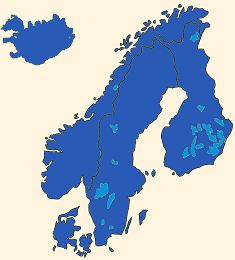 Skandinavien Landkarte Übersicht